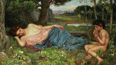 私の甘い配管を聞く、1911 作： John William Waterhouse